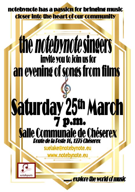 notebynote singers concert 2023 flyer