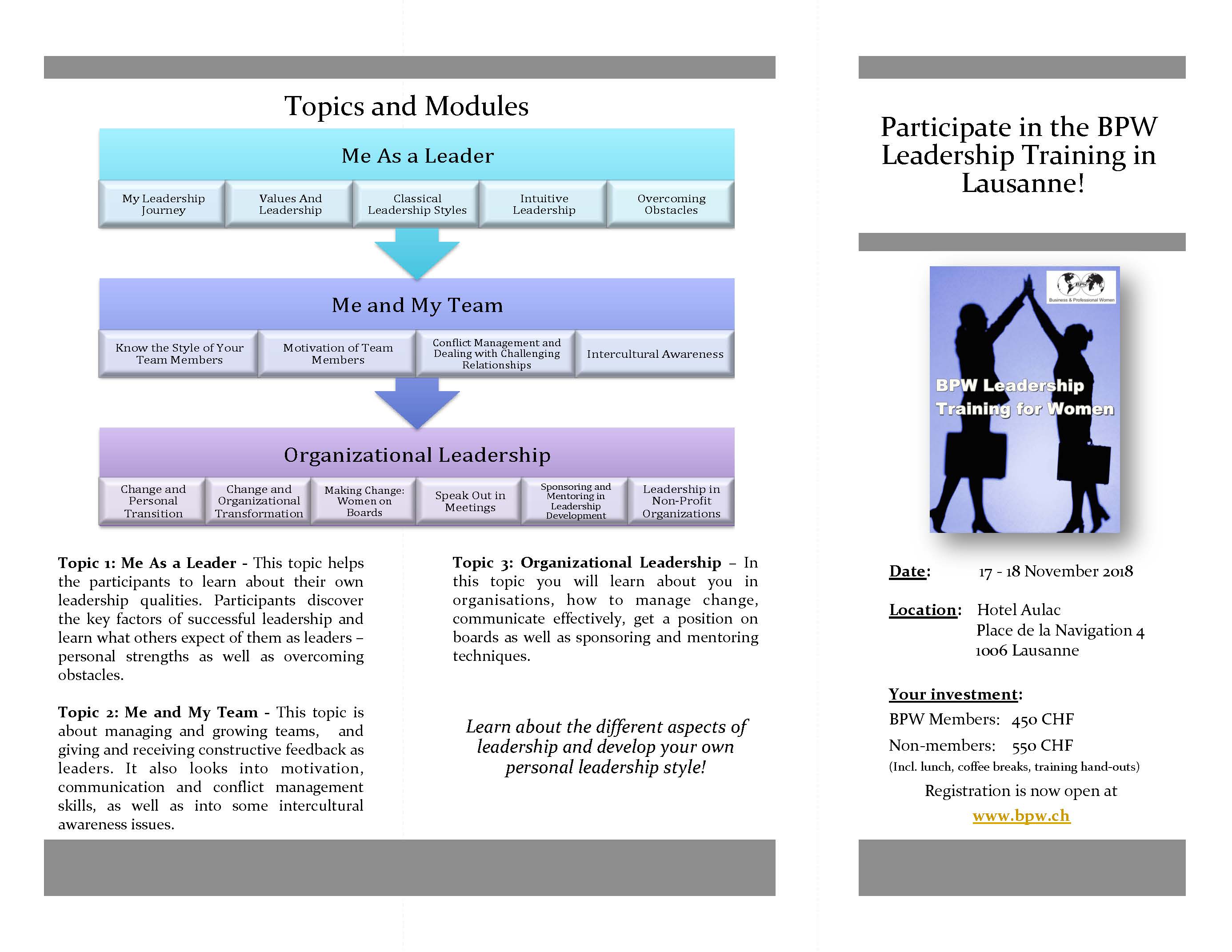 BPW Flyer Leadership Training Lausanne Nov2018 Page 2