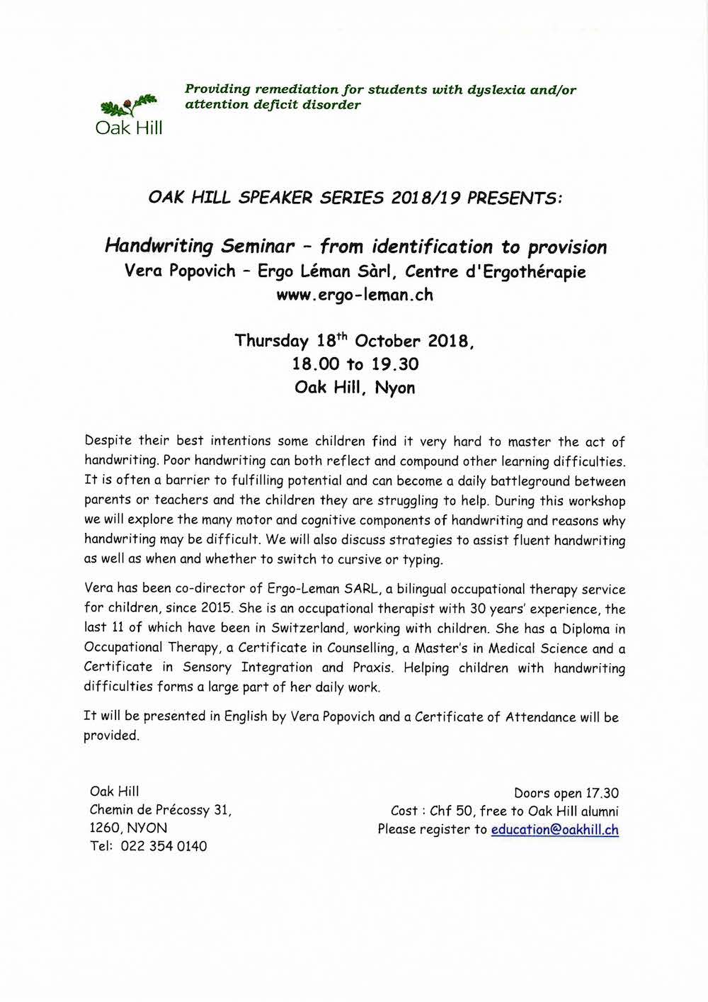 HandwritingSeminarErgo Leman