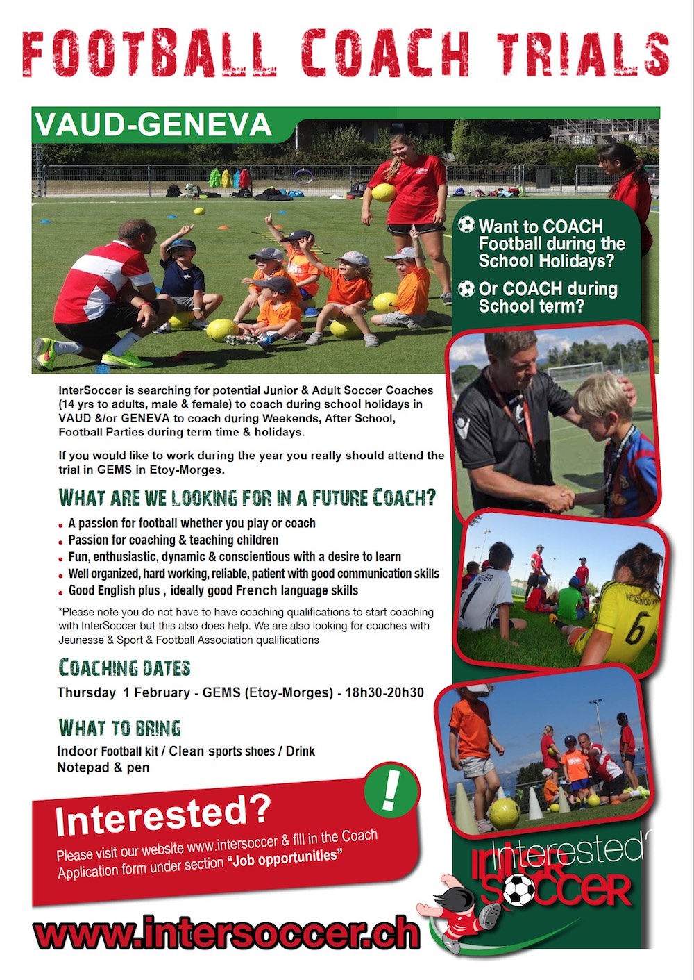 InterSoccer Coach Trials