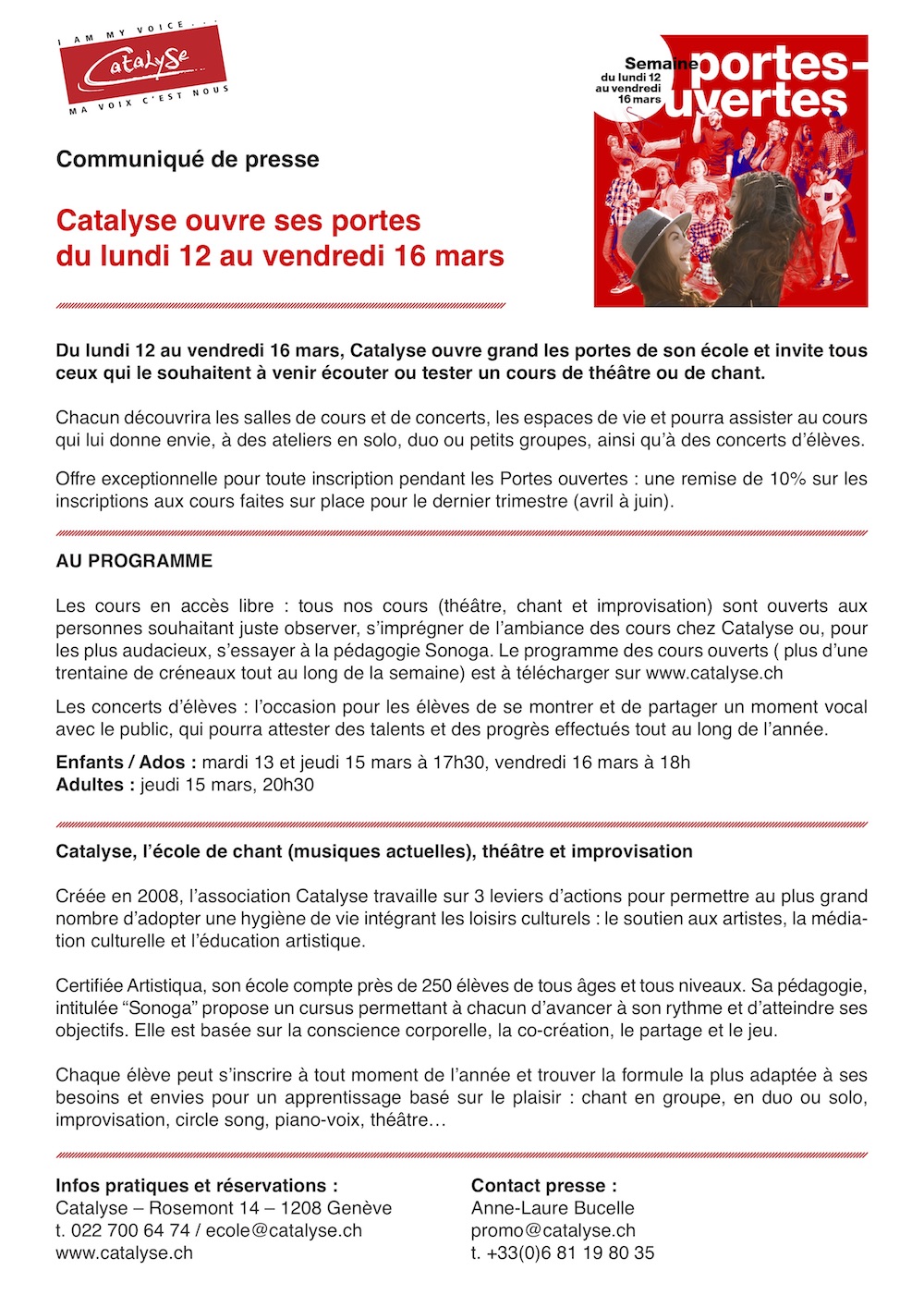 communiqué portes ouvertes 2018
