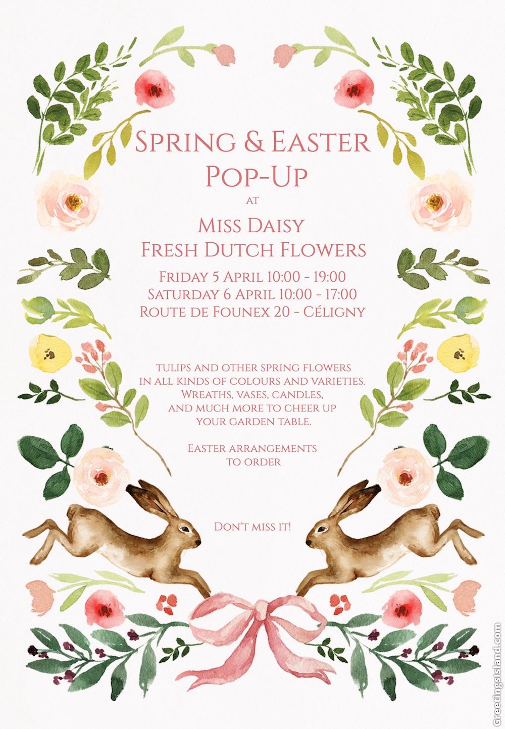 Miss Daisy POP UP invitation
