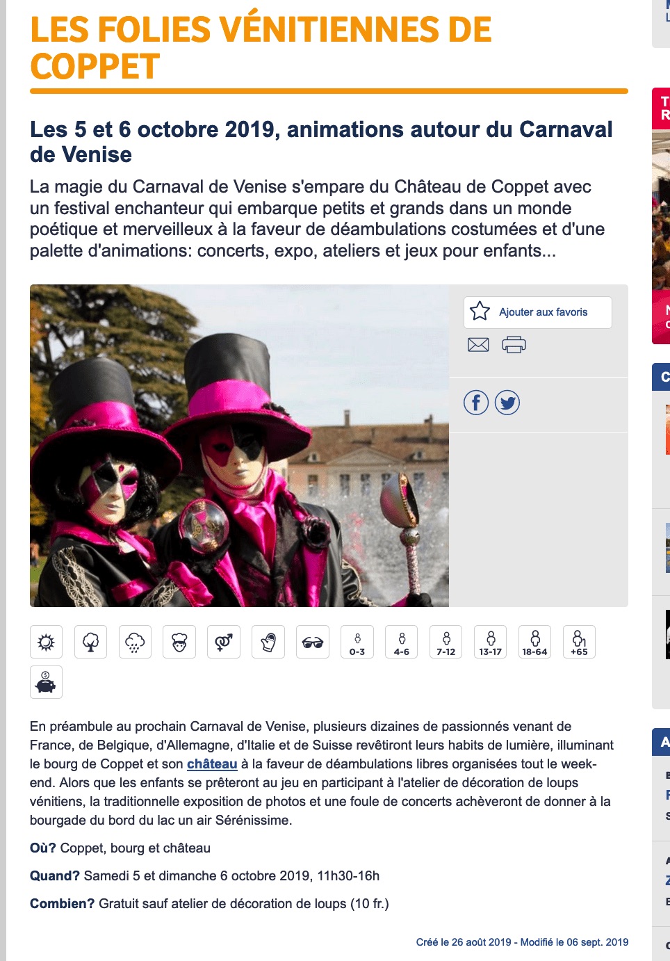 carnaval de venise coppet