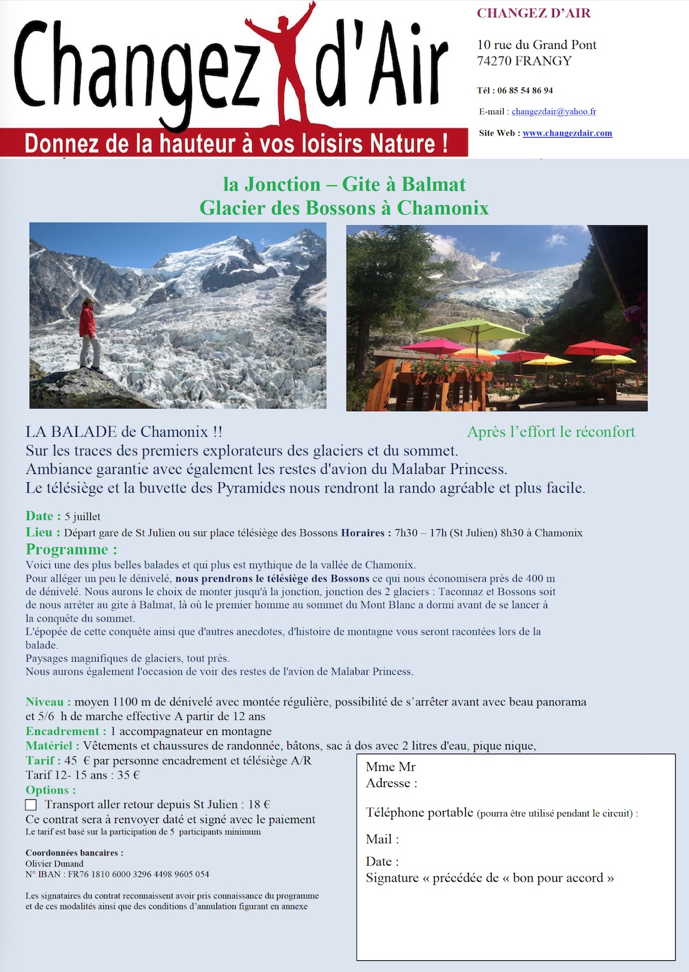 changezdair chamonix