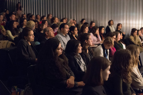 Packed audience