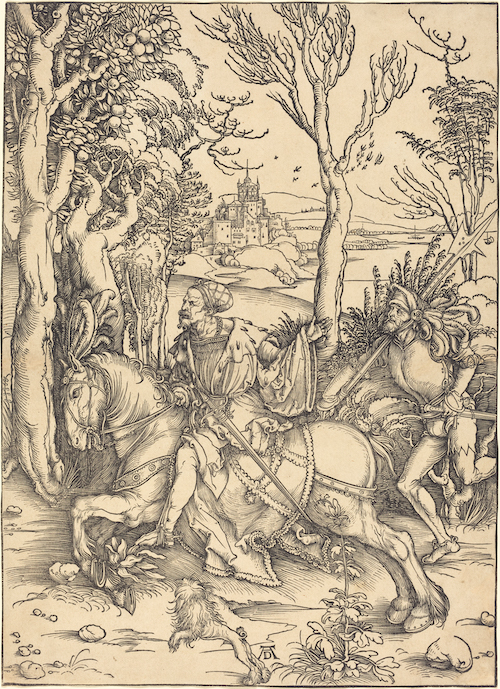 Albrecht Dürer The Knight on Horseback and the Lansquenet c. 1496 1497 NGA 619